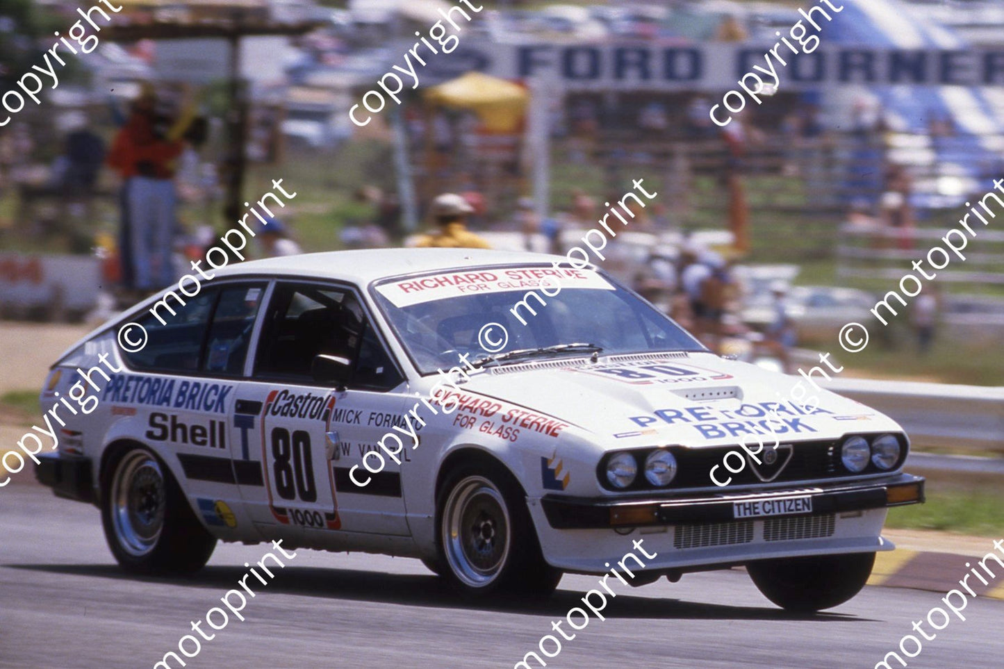 1983 Castrol 1000 80 Mick Formato Willie van Zyl Alfa GTV6 (courtesy Roger Swan)