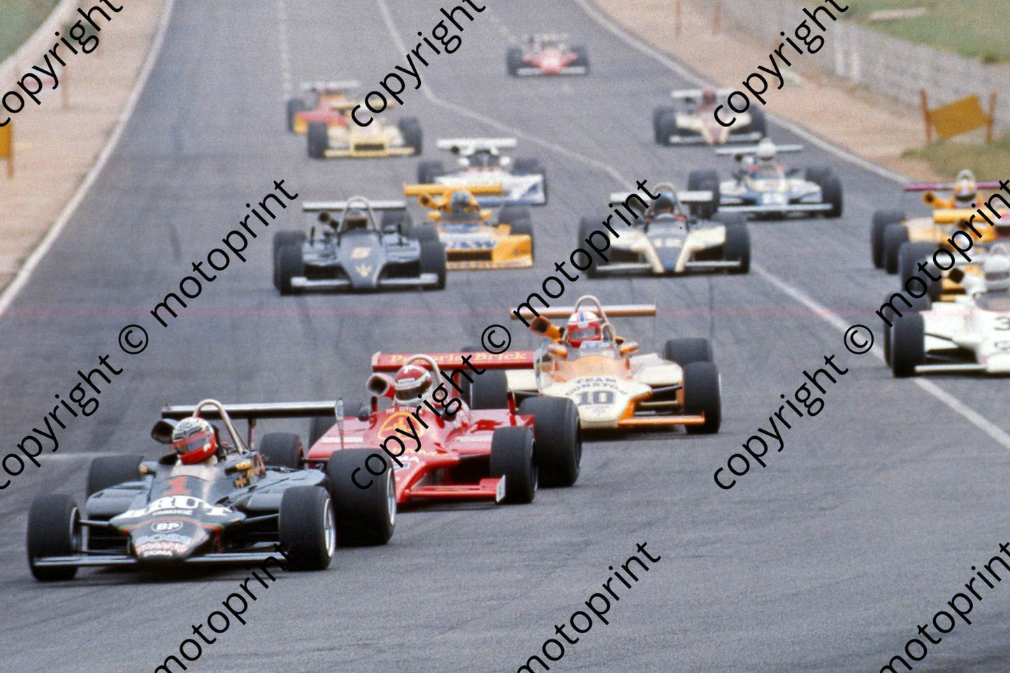 1983 Kya Jan 1st lap 1 Duxbury 7 Taylor 10 I Scheckter (Courtesy Roger Swan)