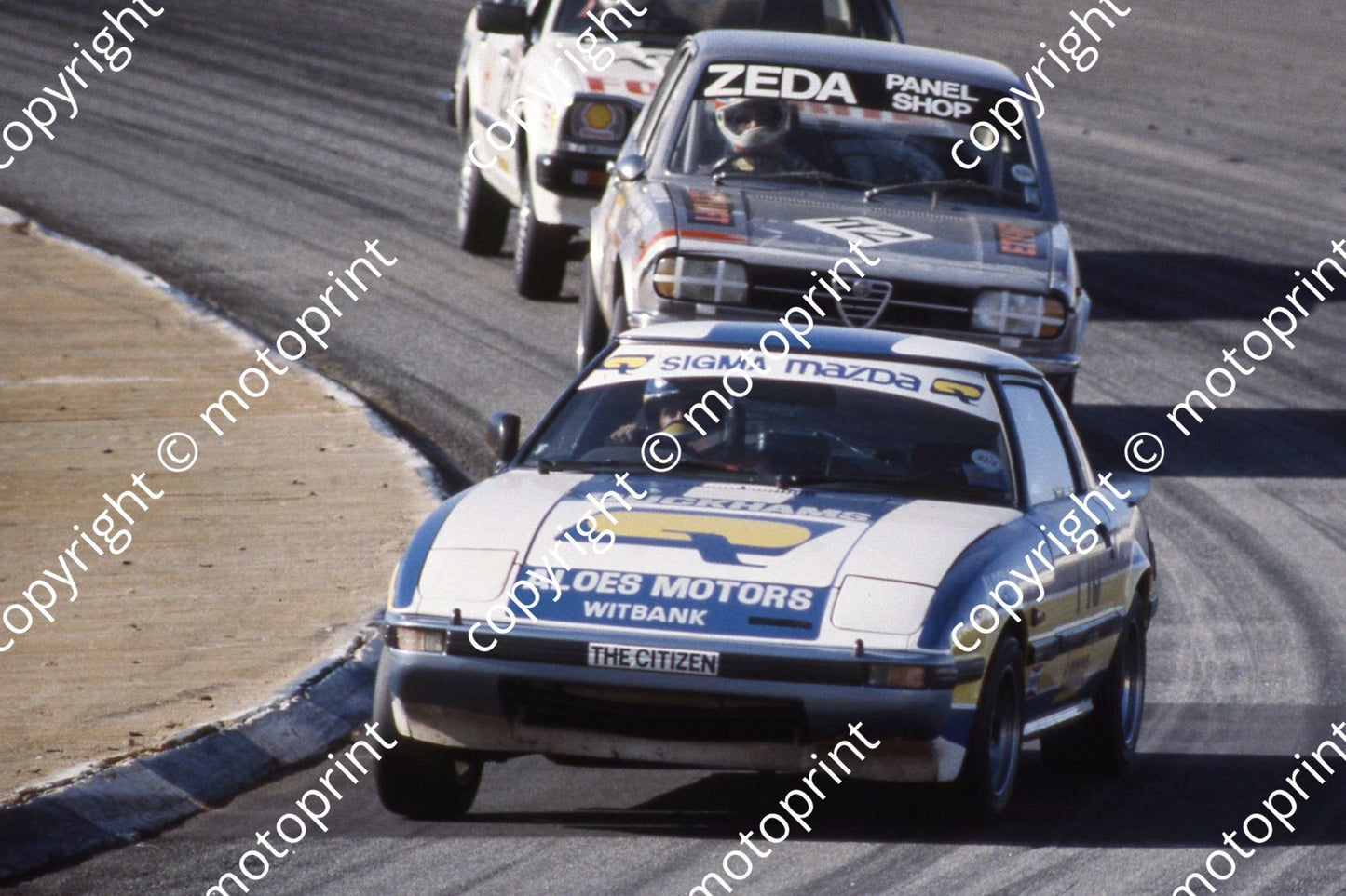 1983 Kya Lodge 2hr Sept Y112 Chris Clarke Alfasud T10 Willie Hepburn RX7 (courtesy Roger Swan)