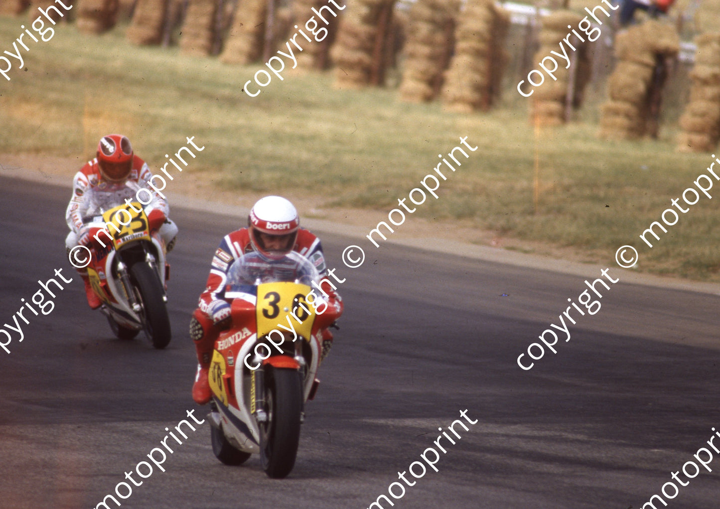 1983 SA GP 500cc 36 Maurizio Massimiani Honda. 23 Fabio Biliotti Honda (Colin Watling Photographic) (12)
