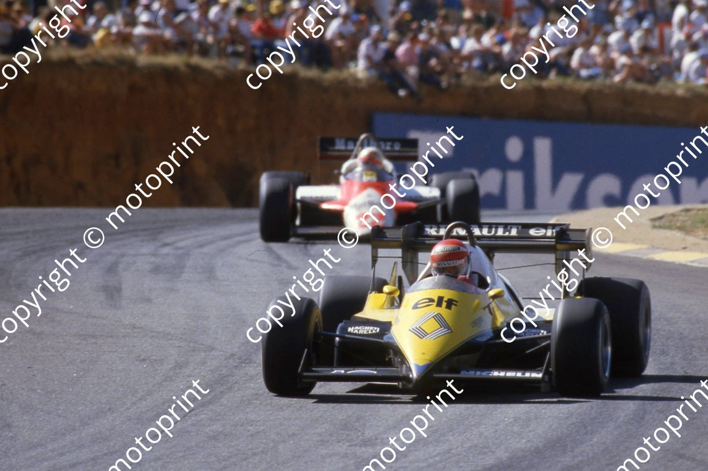 1983 SS SA GP 16 Eddie Cheever Renault RE40_ 22 Andrea De Cesaris Alfa 183T (Courtesy Roger Swan) (3)