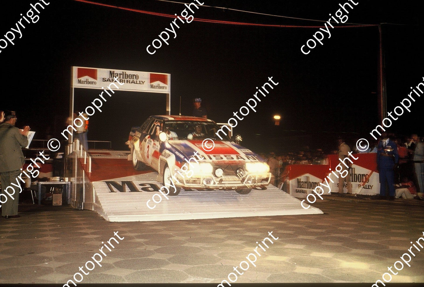 1983 Safari 3 Timo Salonen, Seppo Harjanne Nissan 240RS (courtesy Roger Swan) (644)