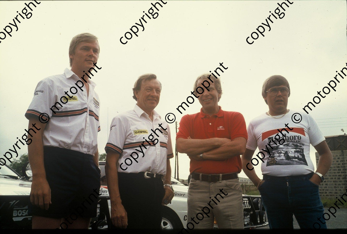 1983 Safari Ari Vatanen, Rauno Aaltonen, Hannu Mikkola, Timo Salonen (courtesy Roger Swan) (742)