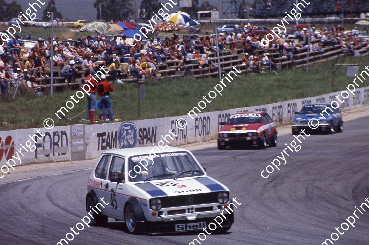 1984 Kya 1000 45 Peter Lanz, Geoff Mortimer, George Bezuidenhout VW Golf GTi (Courtesy Roger Swan) (1)