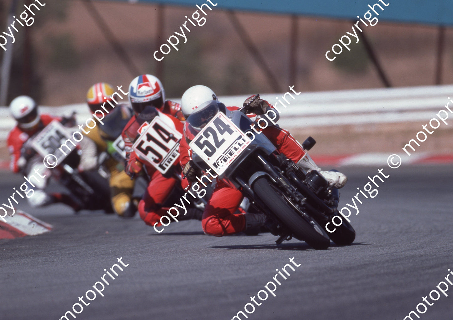 1984 Kya Pirelli 524 John Zacharioudakis Kawasaki 514 Dave Emond Yamaha (Colin Watling Photographic) (87)