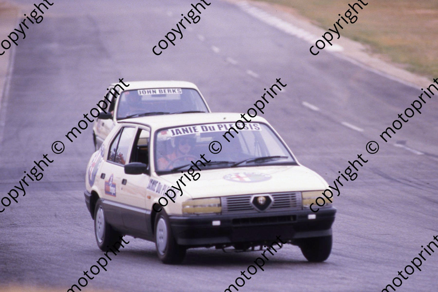 1984 SL Alfa Tfy celeb race Janie du Plessis (courtesy Roger Swan) 156