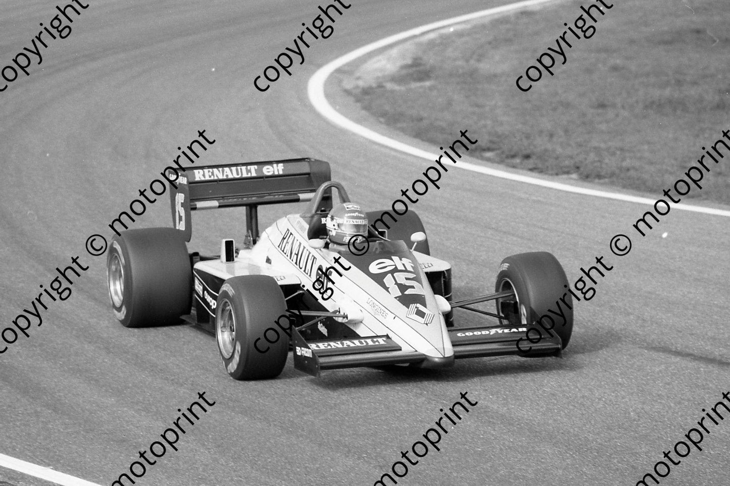 1985 Brands European GP 15 Patrick Tambay Renault RE60B (Colin Watling Photographic) (217)