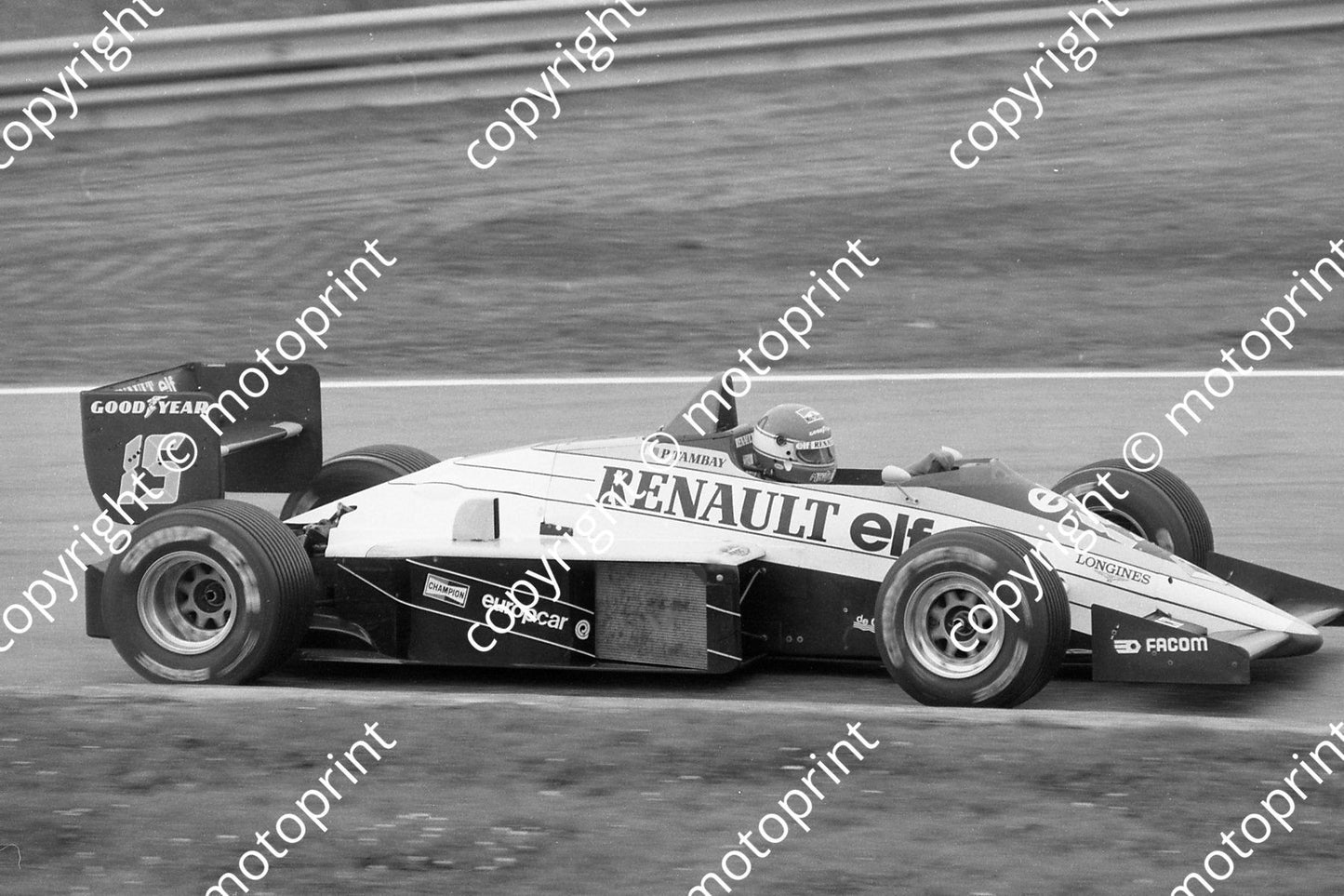 1985 Brands European GP 15 Patrick Tambay Renault RE60B (Colin Watling Photographic) (226)
