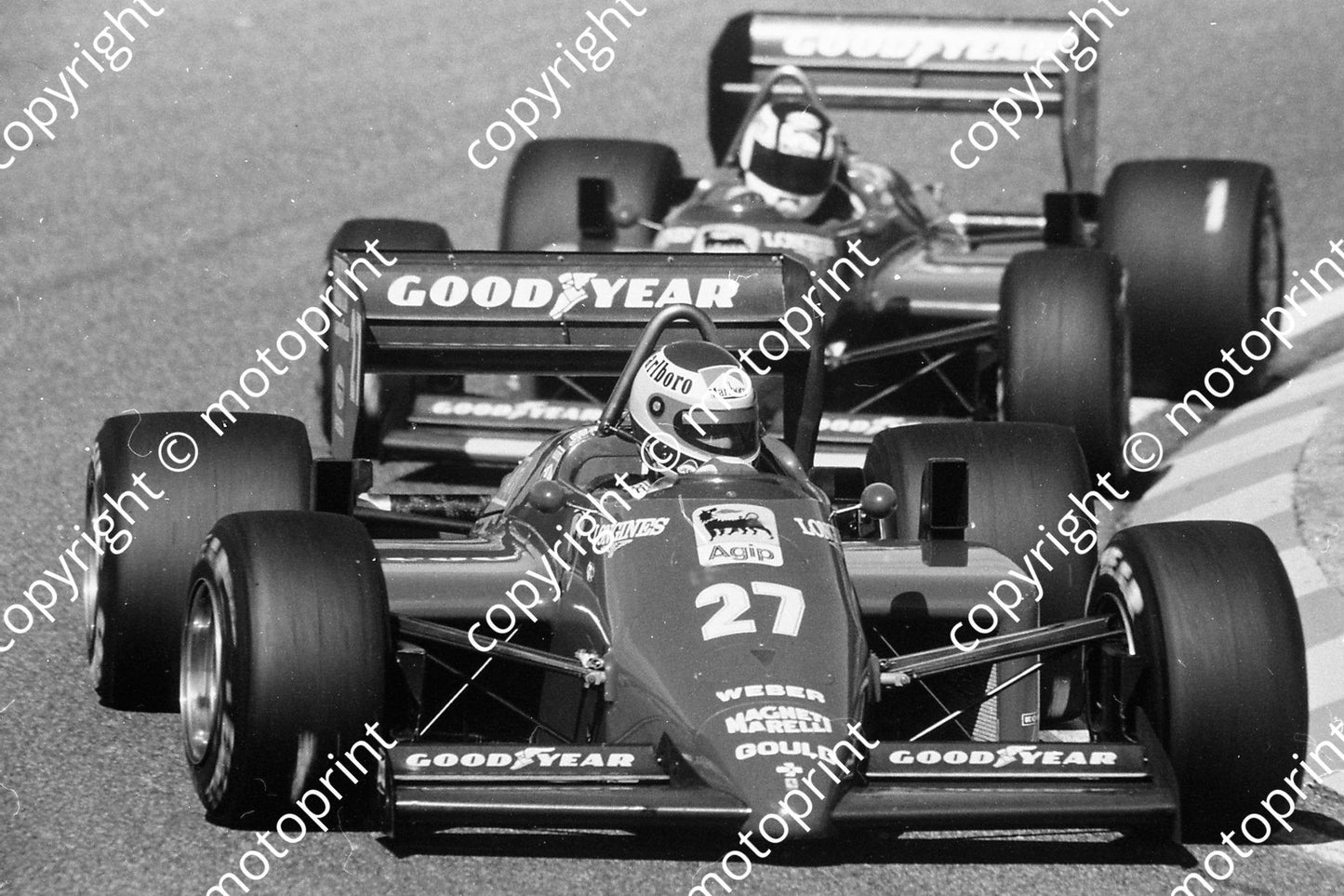1985 Brands European GP 27 Michele Alboreto Ferrari 156-85 (Colin Watling Photographic) (221)
