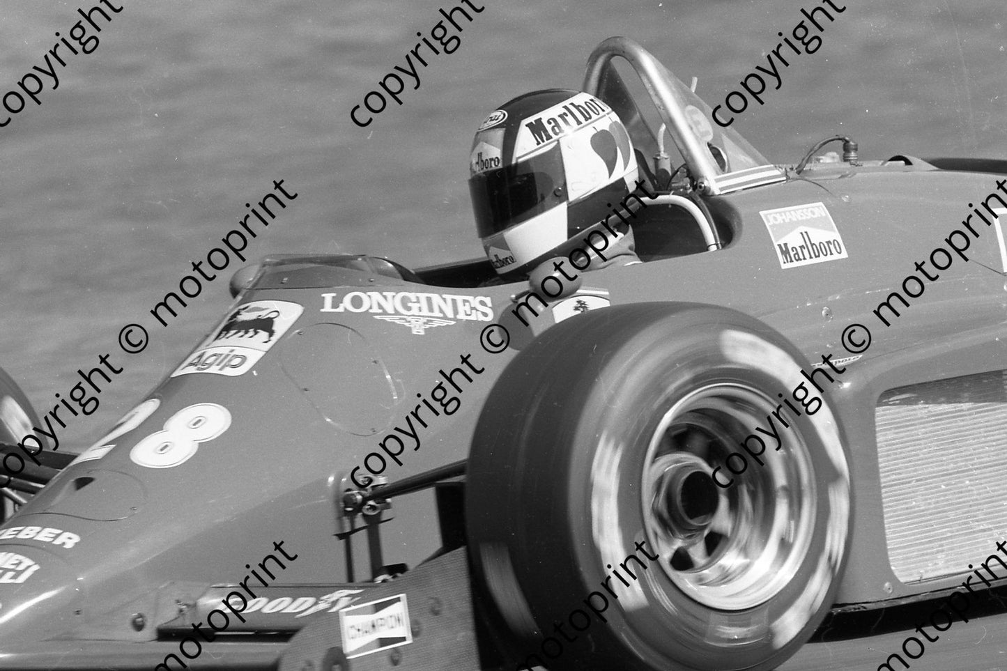 1985 Brands European GP 28 Stefan Johannson Ferrari 156-85 (Colin Watling Photographic) (108)