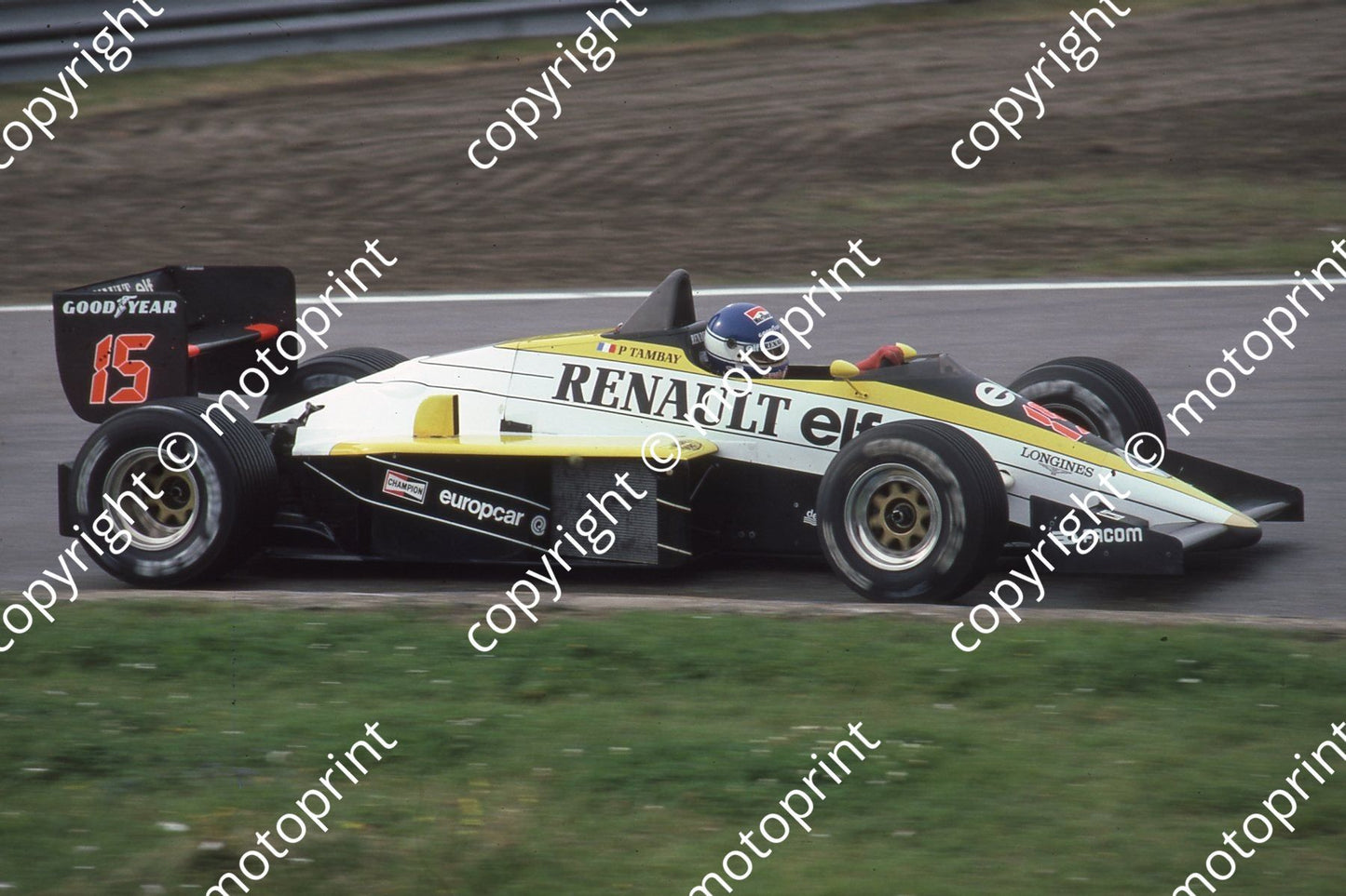 1985 Dutch GP 15 Patrick Tambay Renault RE60B (Colin Watling Photographic) (26)