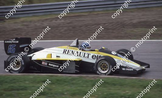 1985 Dutch GP 15 Patrick Tambay Renault  RE60B (Colin Watling Photographic) (3)