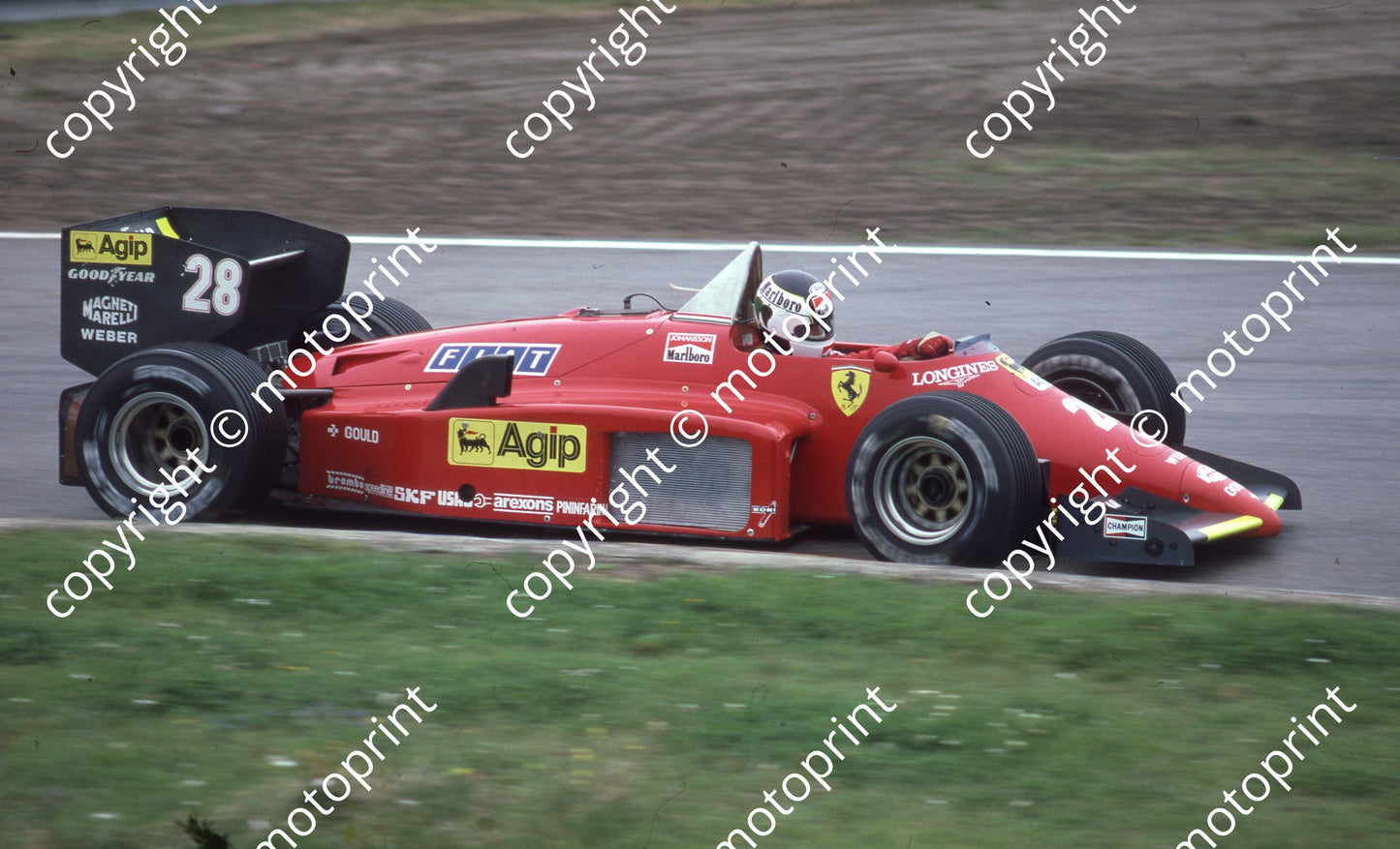 1985 Dutch GP 27 Michele Alboreto Ferrari 156-85 (Colin Watling Photographic) (33)