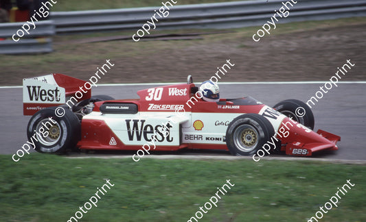 1985 Dutch GP 30 Jonathan Palmer Zakspeed ZAK 841(Colin Watling Photographic) (45)