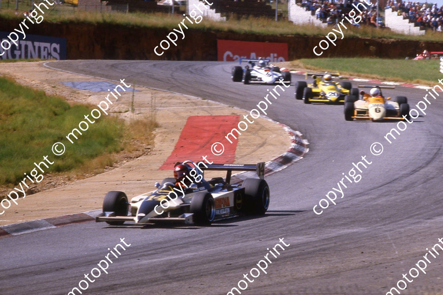 1985 Kya F2 Oggi Tiles 14 Mike Nish Lant 6 John Moni March 842 20 Klaus Grogor March 832 19 Ken Critchfield March (courtesy Roger Swan) 832