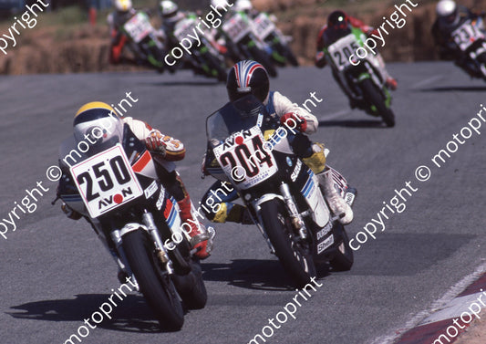 1985 Kya MC 250 John Clark Suzuki RG250 Gamma confirm 204 Gary Labuschagne Suzuki  Gamma (Colin Watling Photographic) 322 (88) - Copy