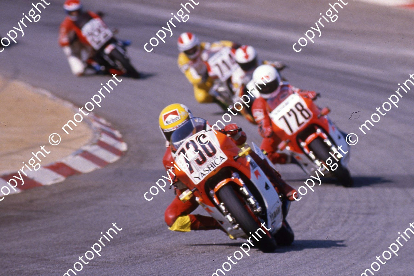1985 Kya MC Oggi Jan 736 Russell Woos 728 Jean D_Assonville Yamaha RZ500s (courtesy Roger Swan)
