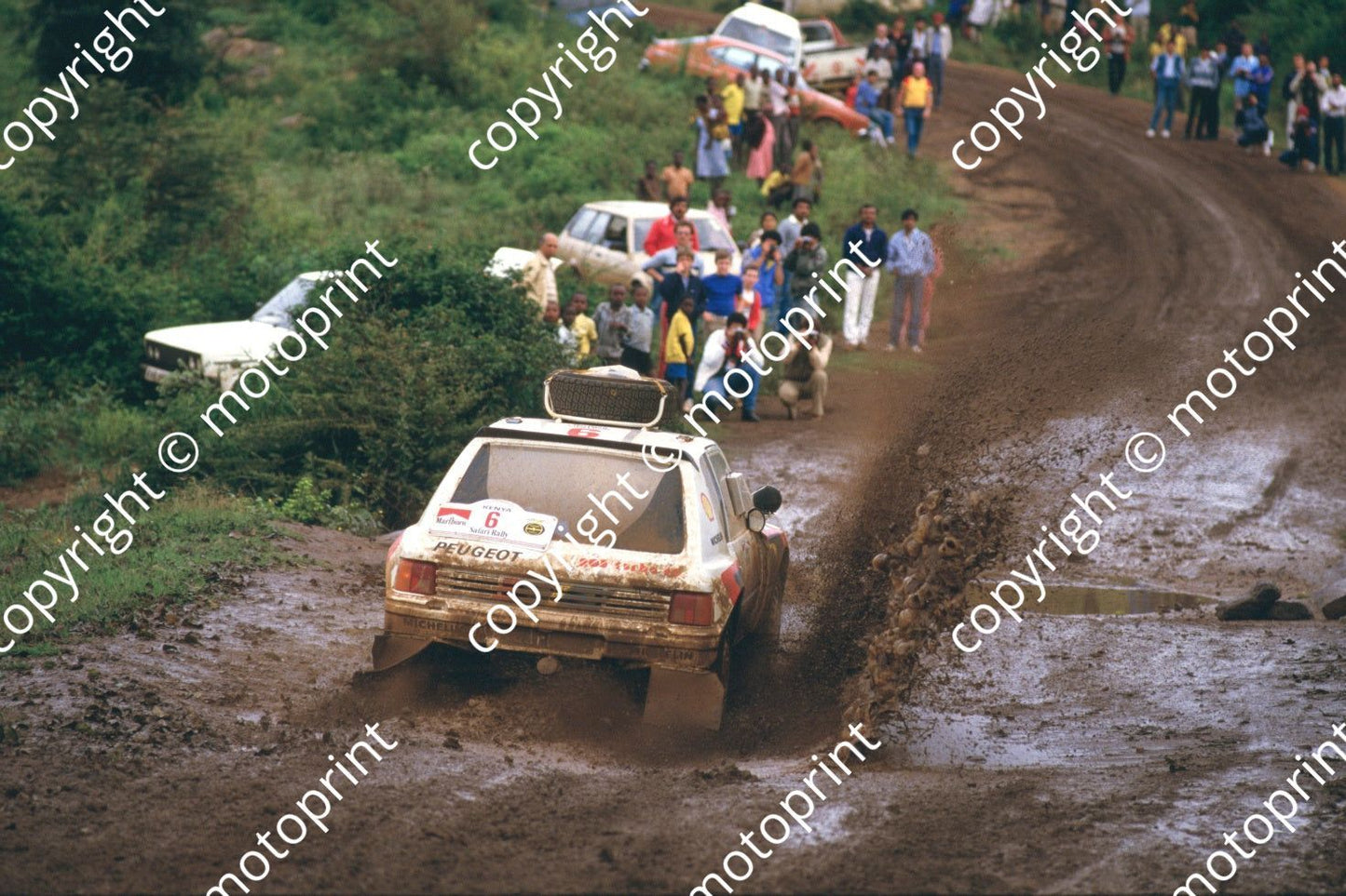 1985 Safari 6 Timo Salonen, Seppo Harjanne Peugeot 205 Turbo (courtesy Roger Swan) (6)