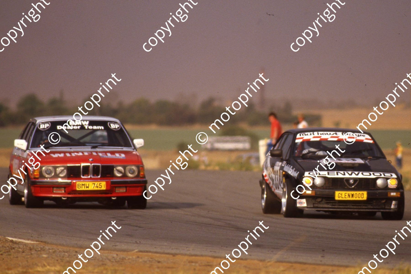 1985 Welkom Gp 1 U33 Alfa GTV Nicola Bianco confirm T1 BMW Tony Viana (courtesy Roger Swan) (2)