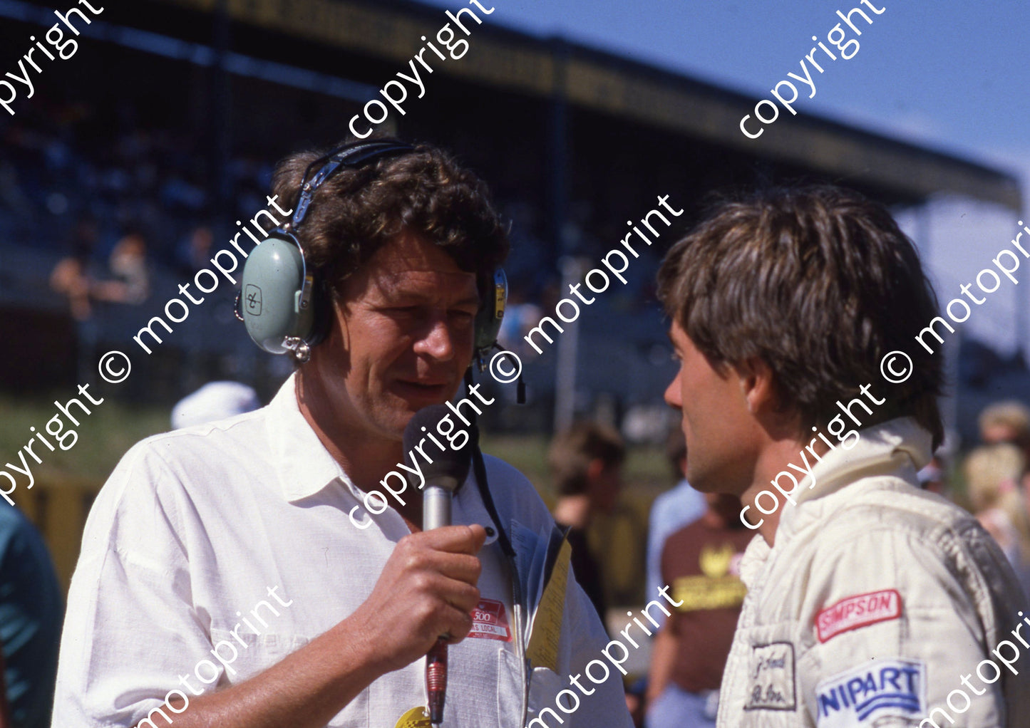 1986 Sun 500 Andrew Thompson interviewing (courtesy Roger Swan) (1)