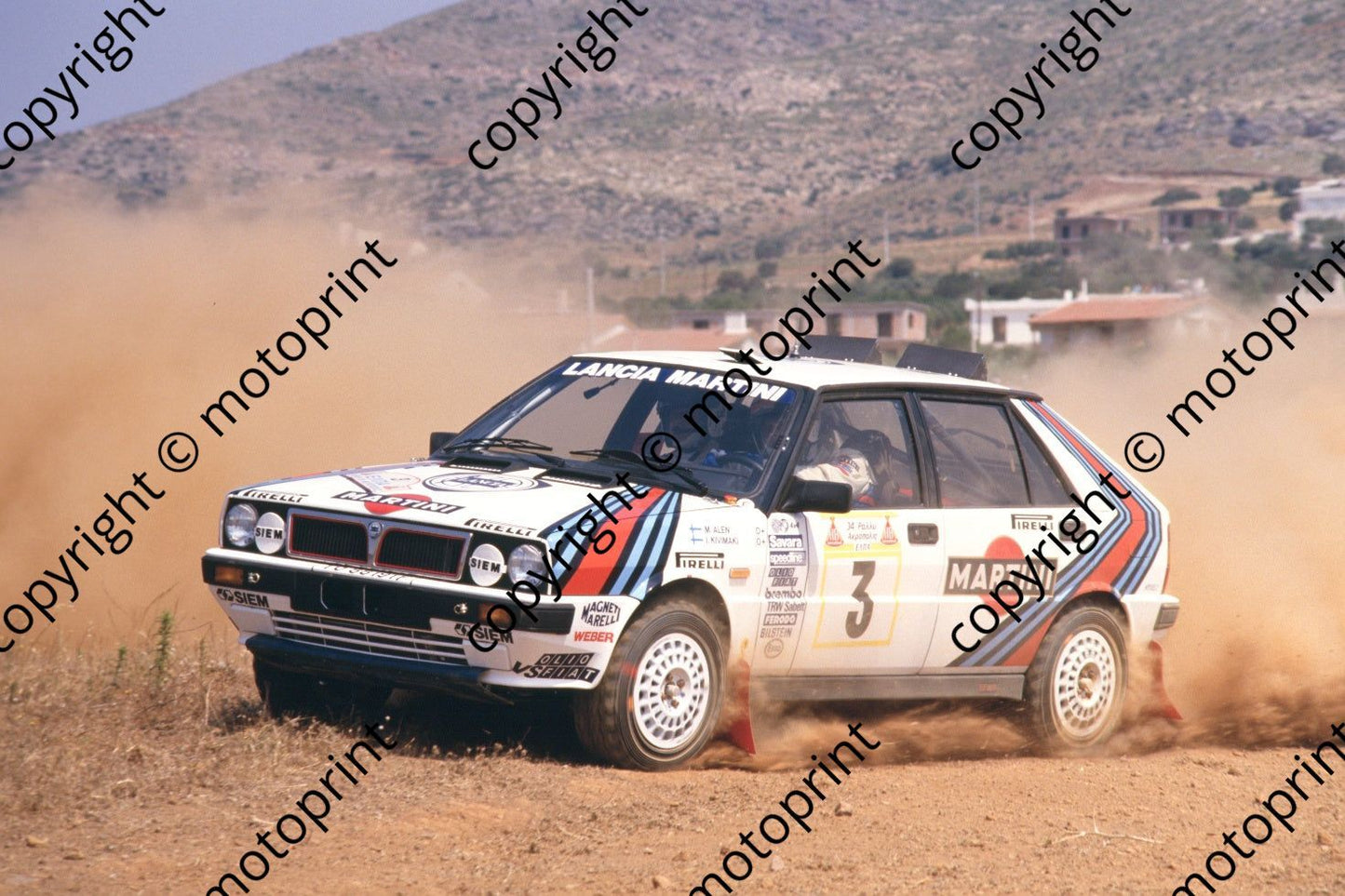 1987 Acropolis 3 Markku Alen, Iikka Kivimaki Lancia Delta (courtesy Roger Swan) (56)