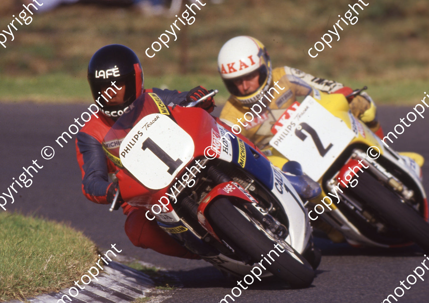 1987 Killarney MC 1 Dave Hiscock Honda VF750R 2 Wayne Heasman Suzuki GSX750R (Colin Watling Photographic) (288)