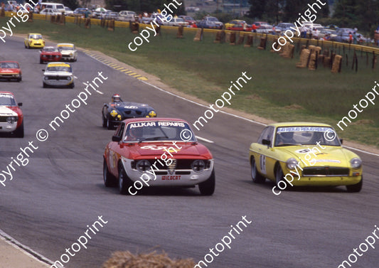 1987 Kya Oct Club 63 Peter Landman Alfa, 8 Roger Pearce MGB GT(R Swan) (1)