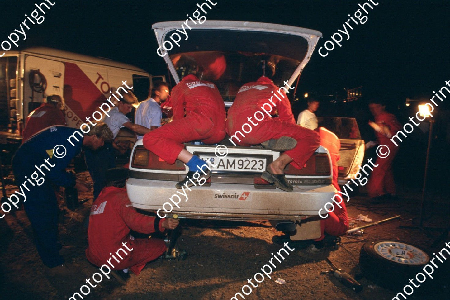 1987 Safari 11 Robin Ulyate, Ian Street Toyota Supra night service (courtesy Roger Swan) (185)
