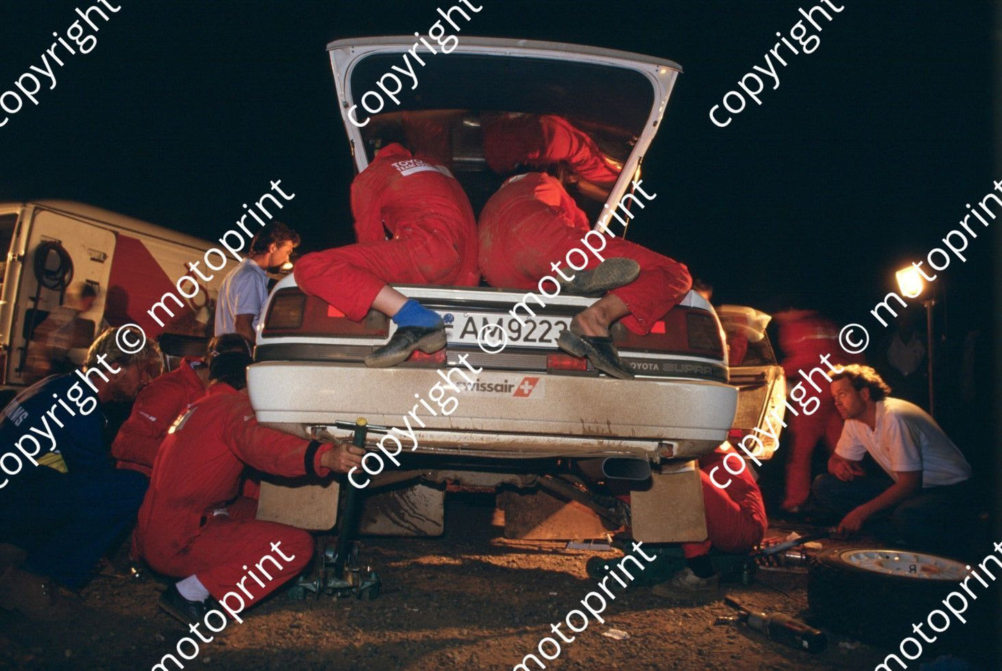 1987 Safari 11 Robin Ulyate, Ian Street Toyota Supra night service (courtesy Roger Swan) (186)