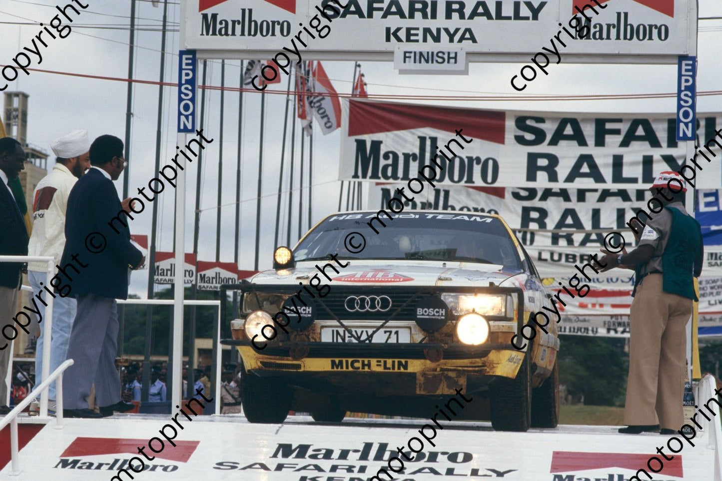1987 Safari 7 Hannu Mikkola, Arne Hertz Audi podium (courtesy Roger Swan) (365)