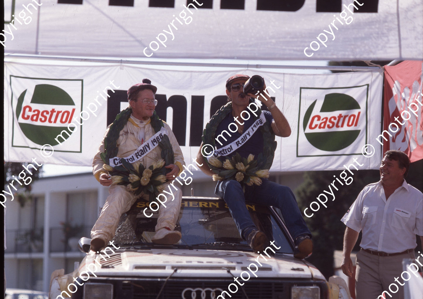 1988 Castrol Intnl Rally 1 Sarel vd Merwe, Franz Boshoff Audi (Colin Watling Photographic) (4a ) (4)