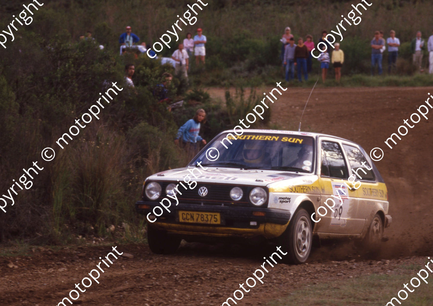 1988 Nissan Intnl 9 Glyn Hall, Martin Botha VW Golf 16V (courtesy Roger Swan) (4)