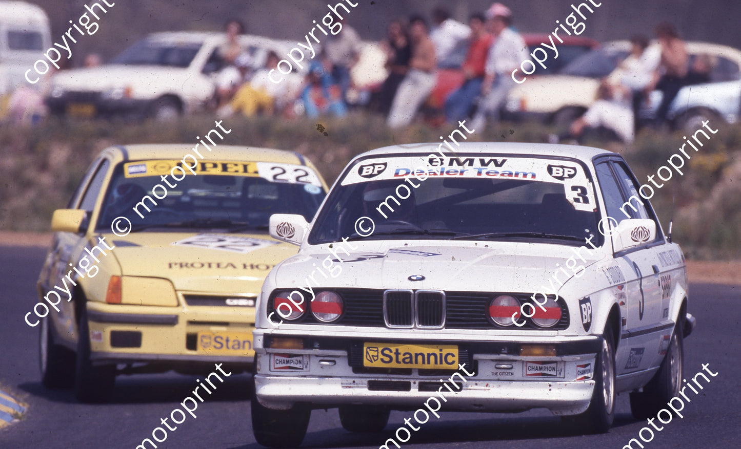 1988 Welkom Stannic 3 Geoff Goddard BMW325S 22 Mike Briggs Opel Kadett GSi (Colin Watling Photographic) (51)