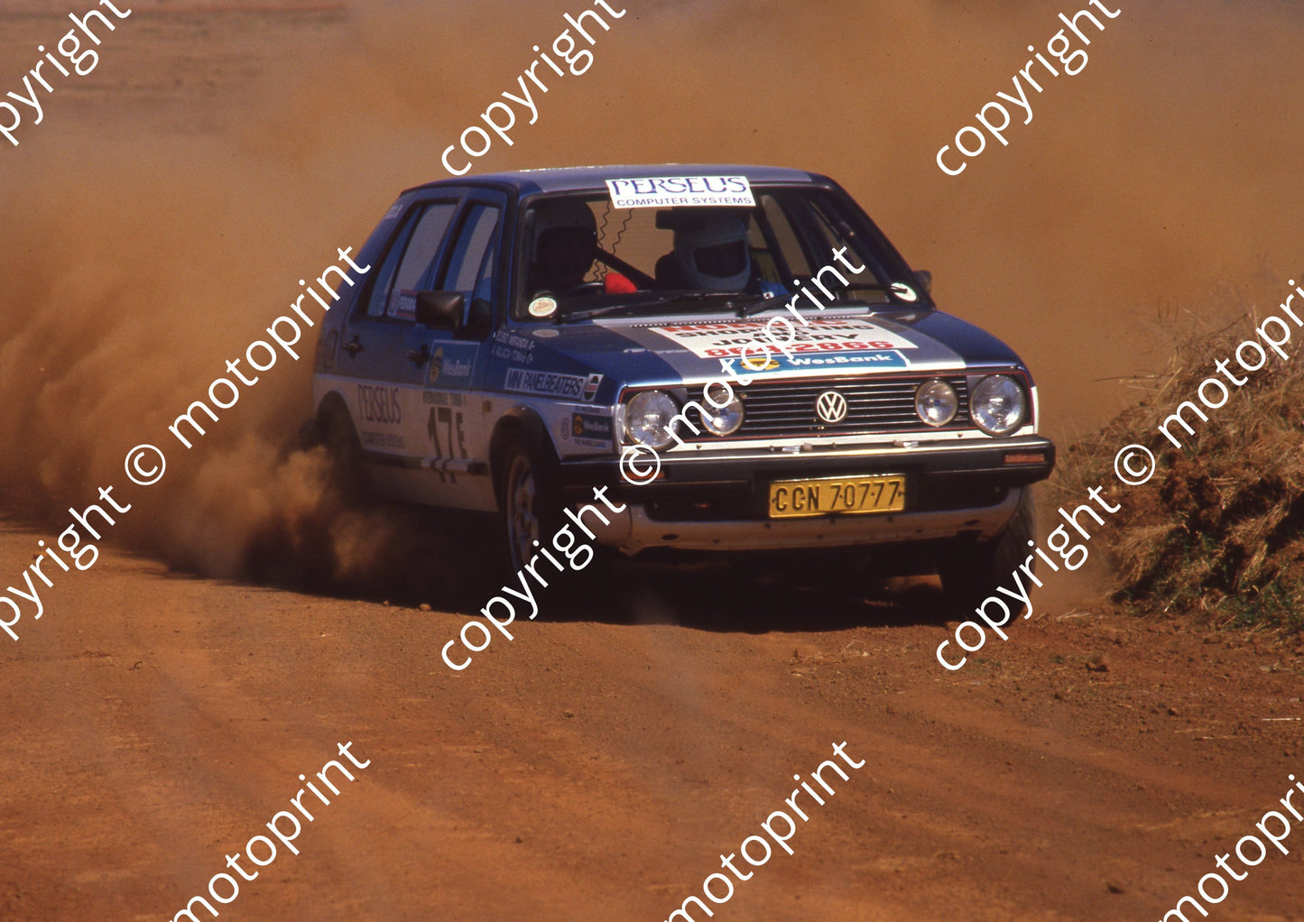 1988 Wesbank Intnl Rally 17 Eliseo Miranda, Vilaco-Tomas Golf (Colin Watling Photographic) (36)