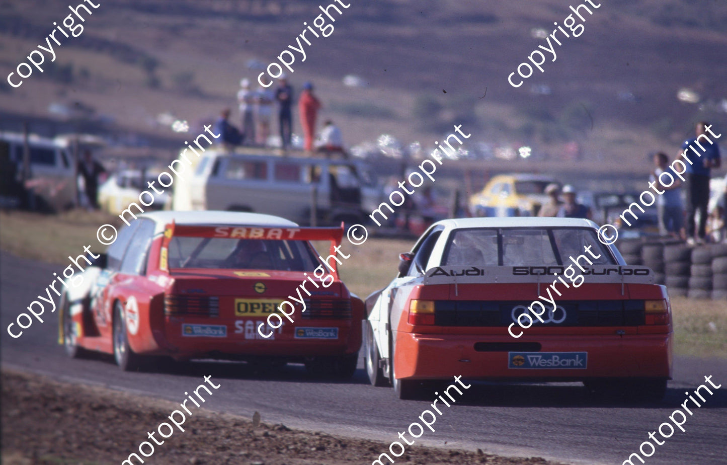 1989 EL Wesbank 6 Sarel vd Merwe Audi 500 Turbo behind 3 Willie Hepburn Opel Rekord (Colin Watling Photographic) (8)