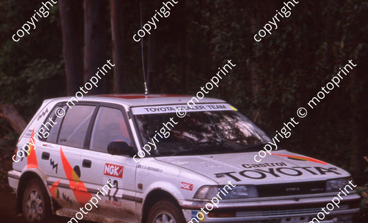 1989 NGK 400 Rally 12 Ben Isobel vd Westhuizen Corolla  (Colin Watling Photographic) (17)