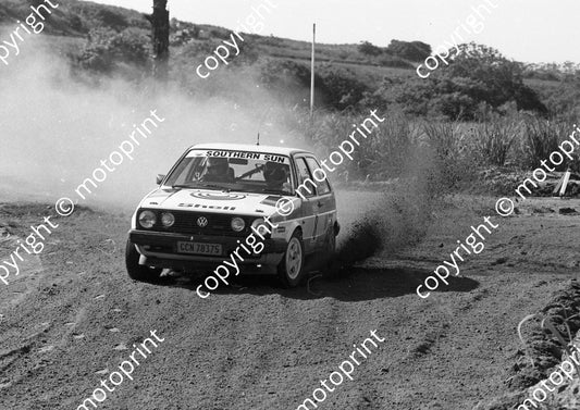 1989 Tour de Valvoline Rally 8 Glynn Hall, Martin Botha GOlf (Colin Watling Photographic) (1)