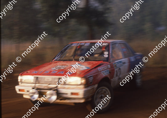 1989 WEsbank Rally 2 Hannes Grobler, Piet SWanepoel Nissan BLUR ACTION (Colin Watling Photographic) (11)