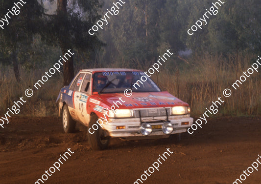 1989 WEsbank Rally 2 Hannes Grobler, Piet SWanepoel Nissan BLUR ACTION (Colin Watling Photographic) (12)