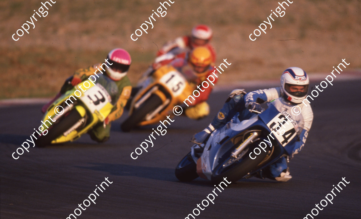 1989 Welkom MC 34 Mike H Wilson 3 Kevin Hellyer 15 Danny Bristol Yamaha TZ (Colin Watling Photographic) (3)