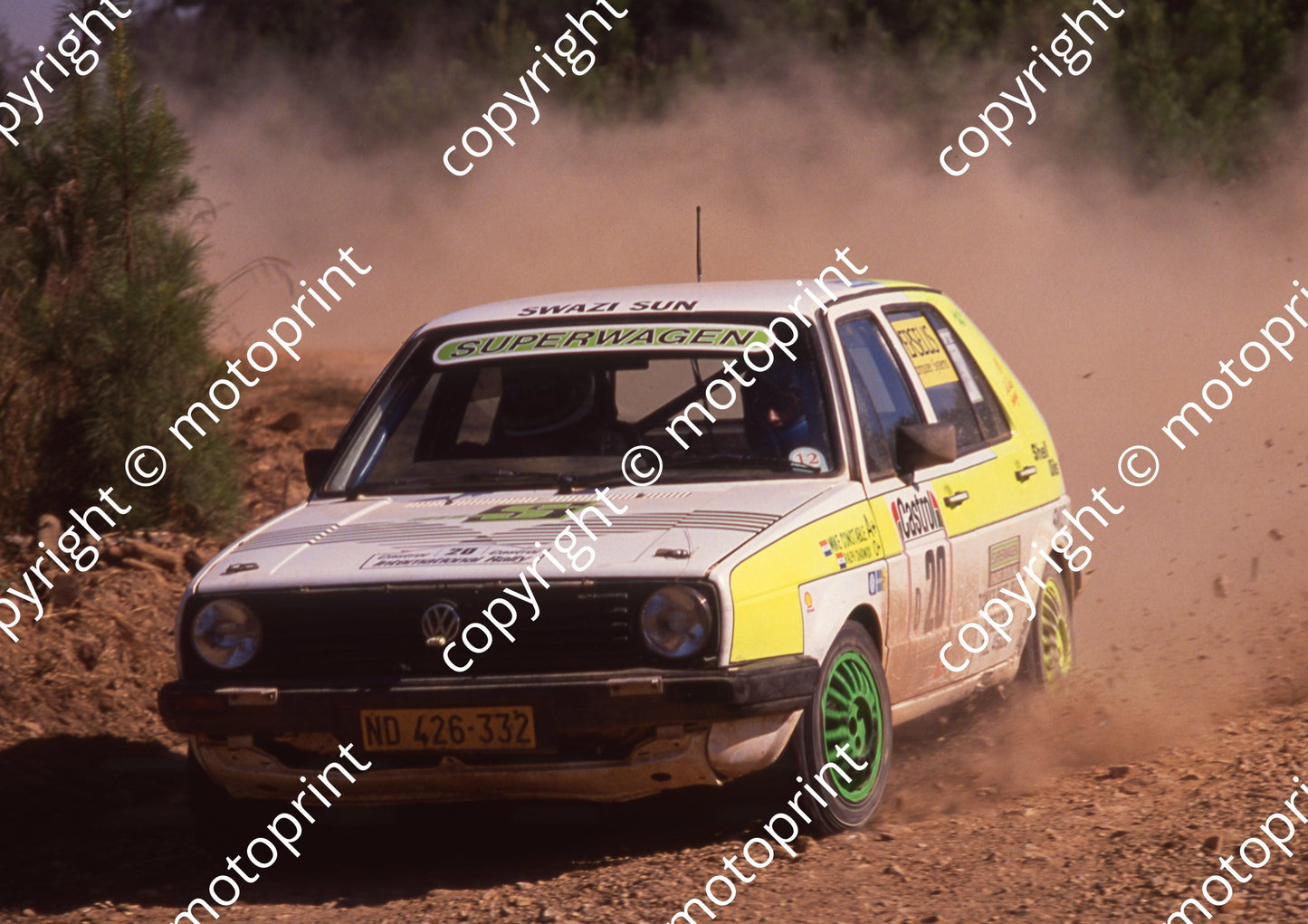 1990 Castrol Intnl Rally 20 Ralph Chadwick, Mike Constable Golf CSL 5th (Colin Watling Photographic)266 (22)