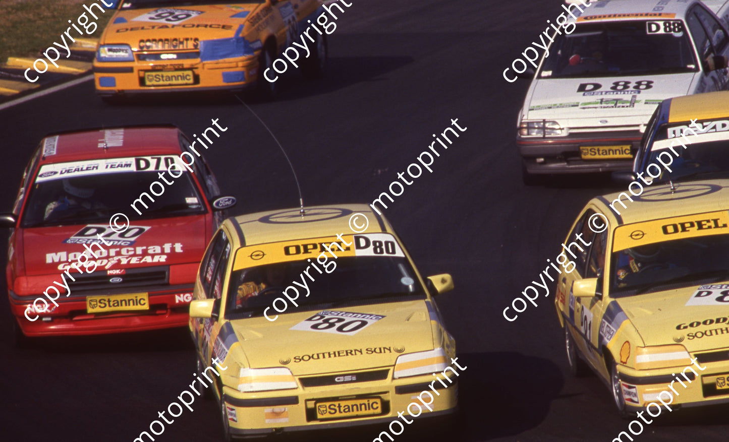 1990 Kya Stannic 80 Brian Gilmour 88 Adrian Diamond 70 Neil Brink both Lasers (Colin Watling Photographic) (7)