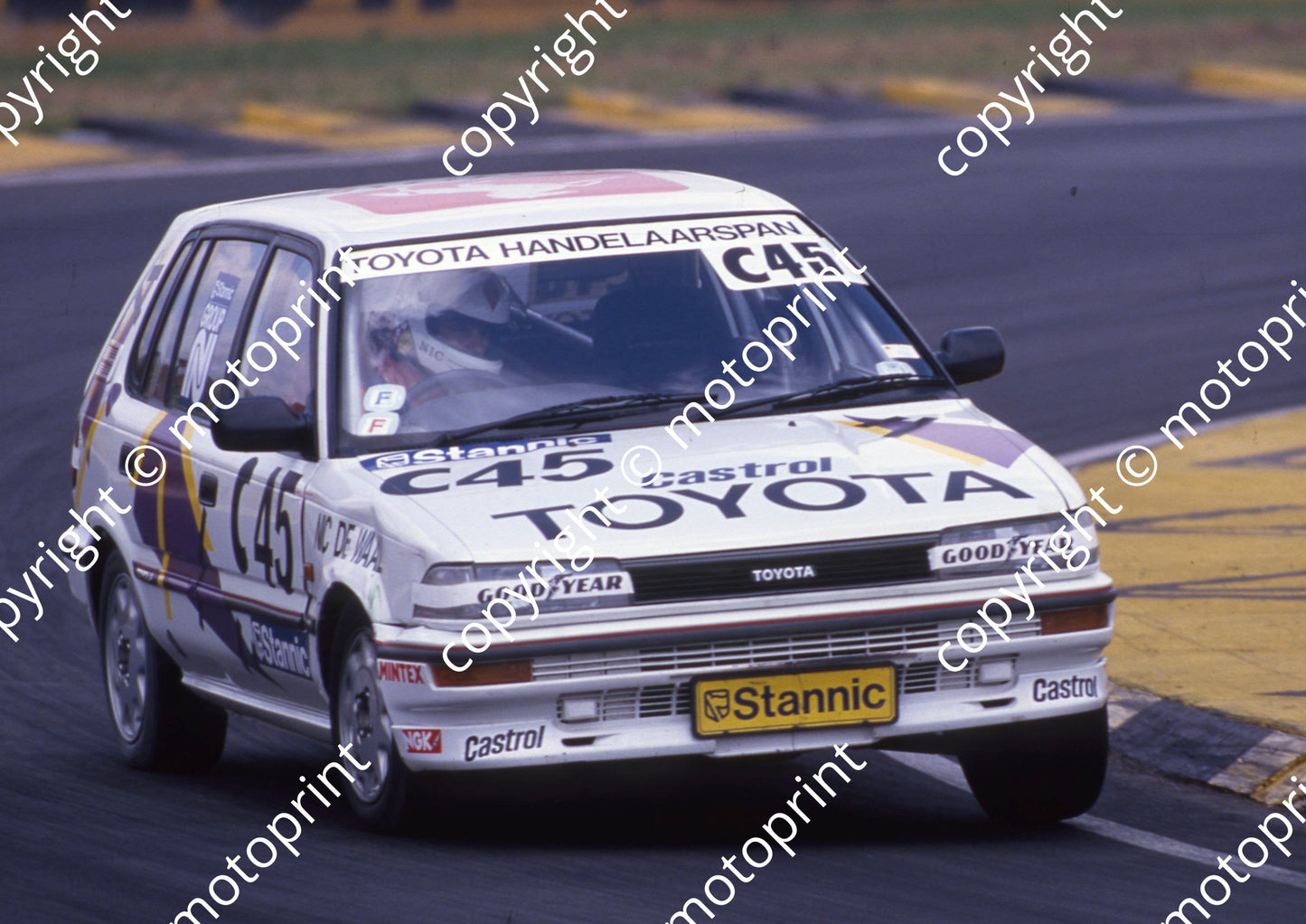 1990 Kya Stannic C45 Nic de Waal Conquest RSi BODY DAMAGE scan (20x30cm) (Roger Swan) (81)