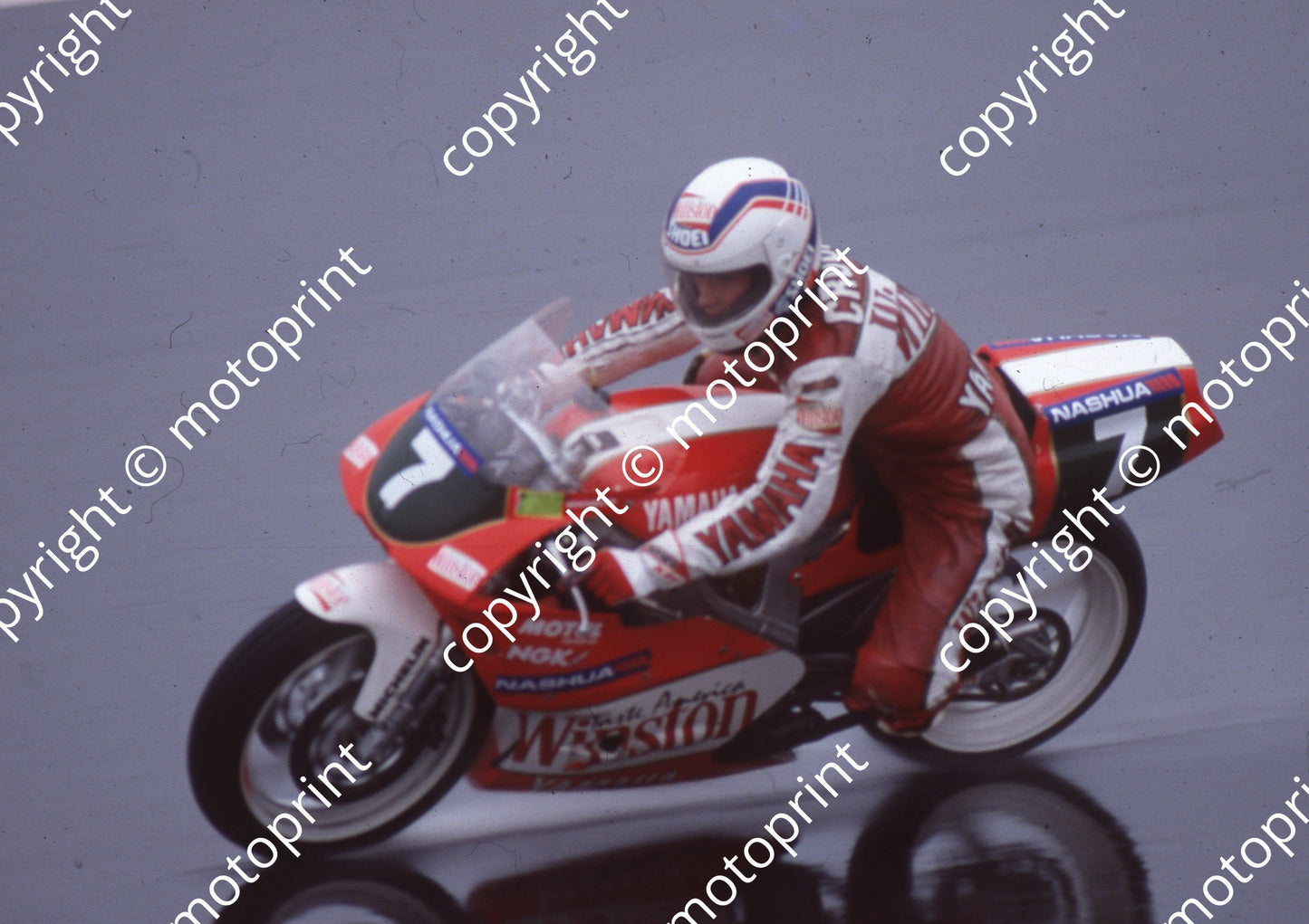 1991 Kya Nashua 250 GP 7 Trevor Crookes Yamaha crashed(Watling Photo) (1)
