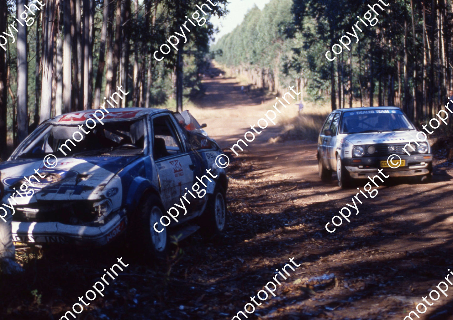 1991 NGK 7 Glyn Hall, Martin Botha Ford CRASH. (courtesy R Swan) (62)