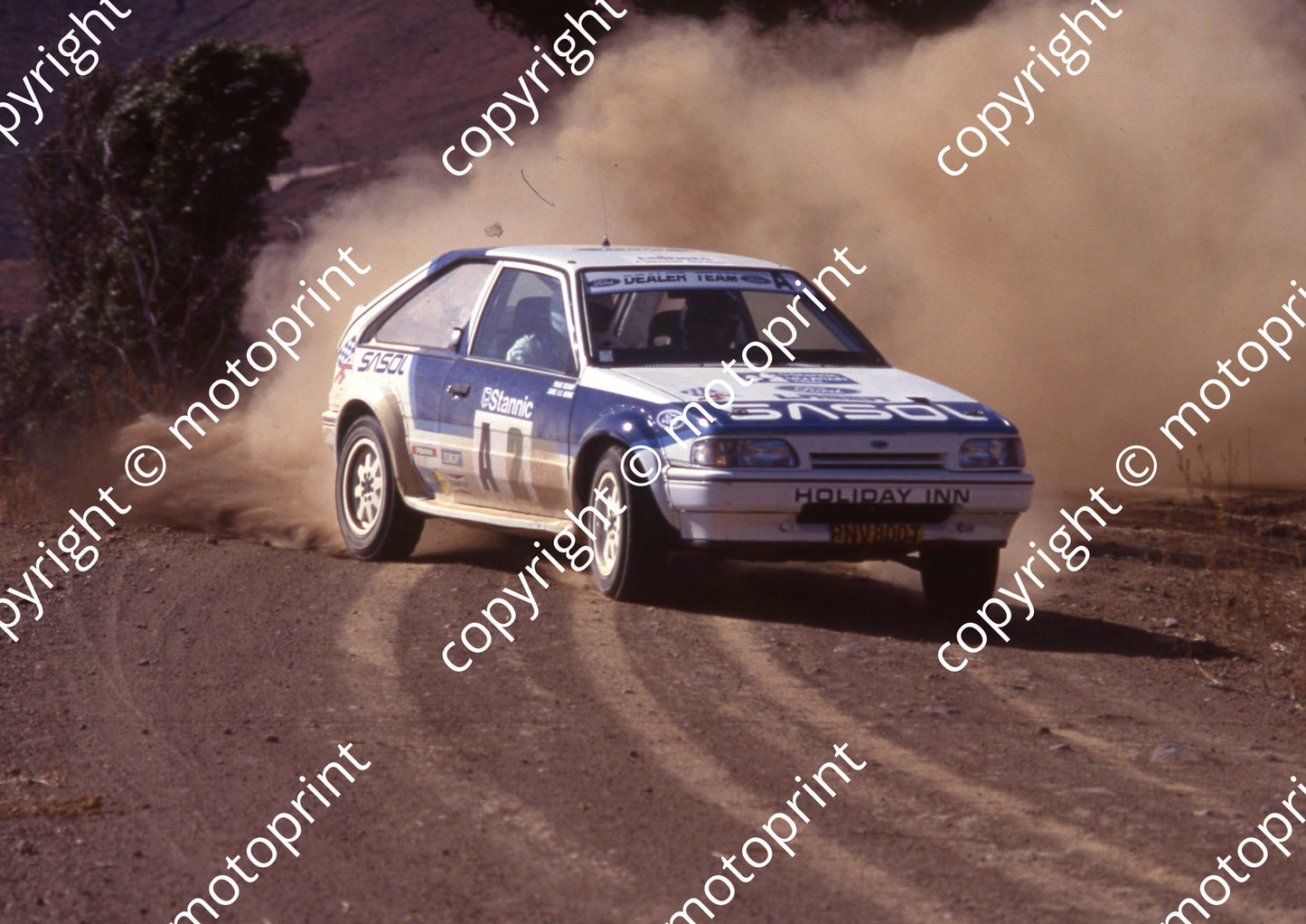 1991 Stannic Mtn 2 Sarel van der Merwe, Franz Boshoff Ford Laser (courtesy Roger Swan) (117)