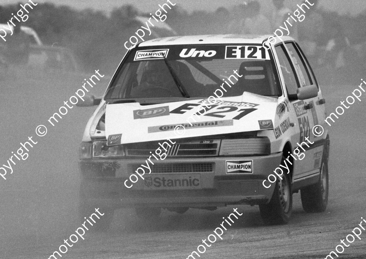 1992 Aldo Stannic 121 Leon Odendaal Uno bonnet (Watling Photo)