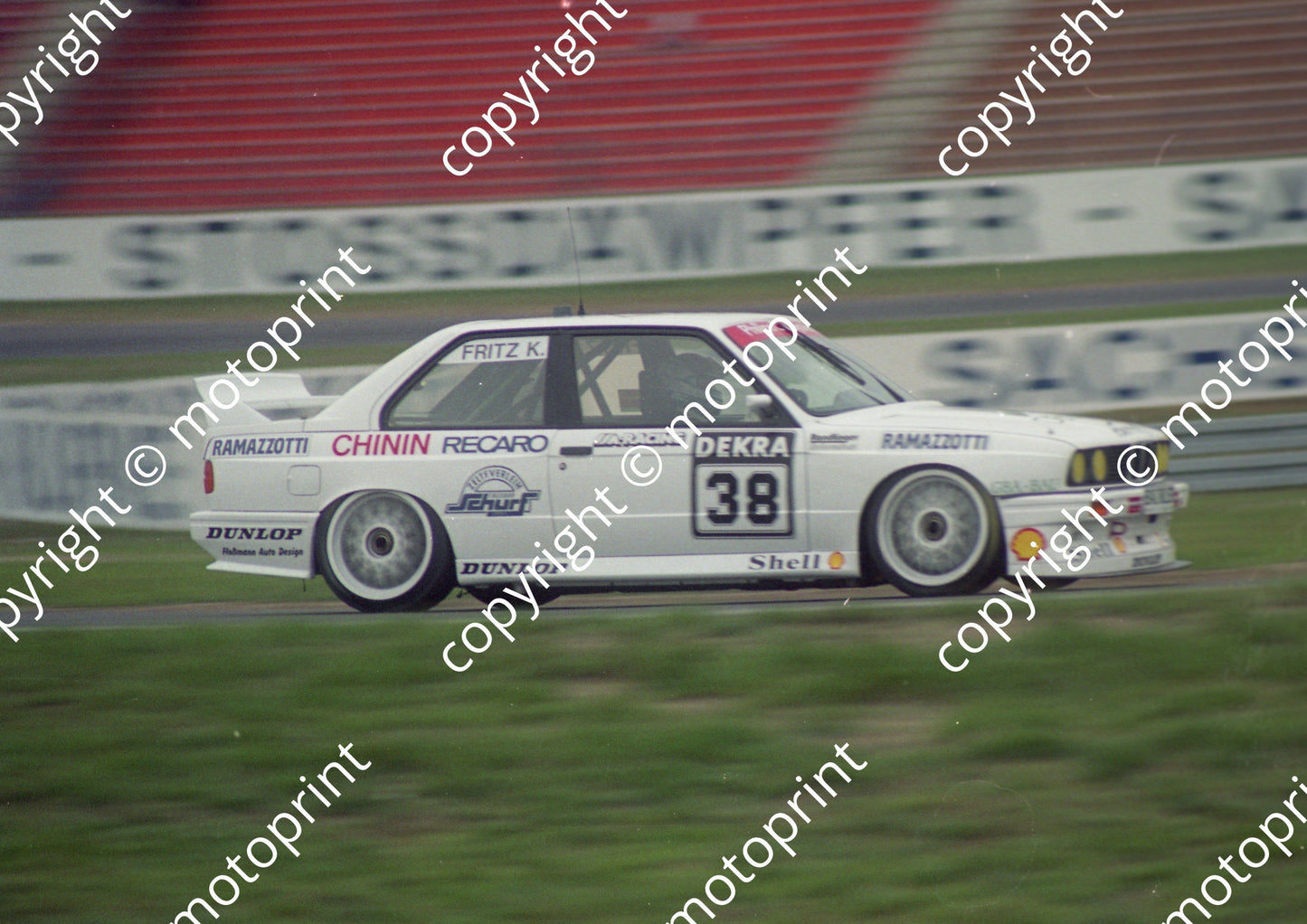 1992 Hockenheim DTM 38 Fritz Kreutzpointner BMW M3 (Watling Photo)(1)