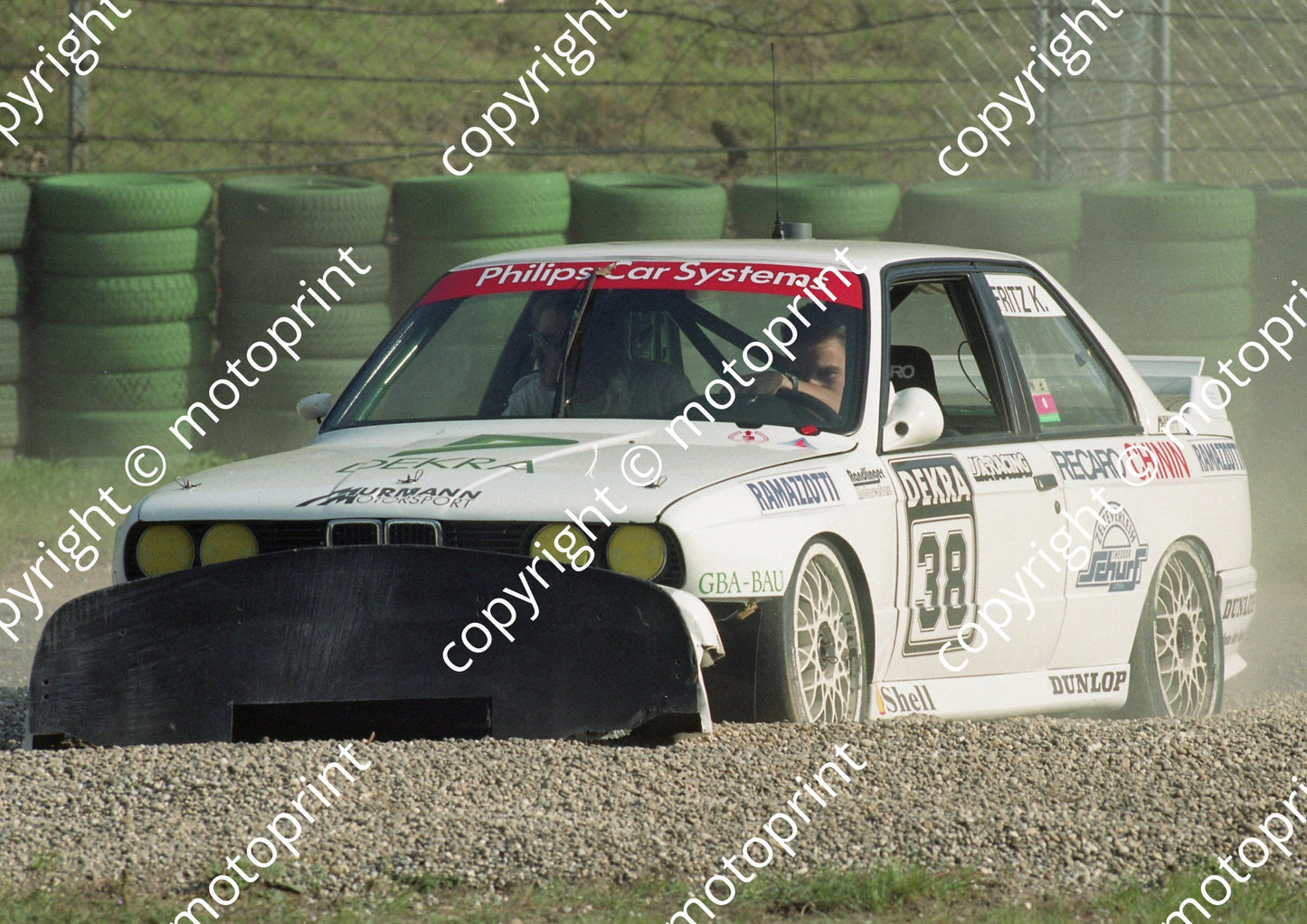 1992 Hockenheim DTM 38 Fritz Kreutzpointner BMW M3 (Watling Photo)(2)