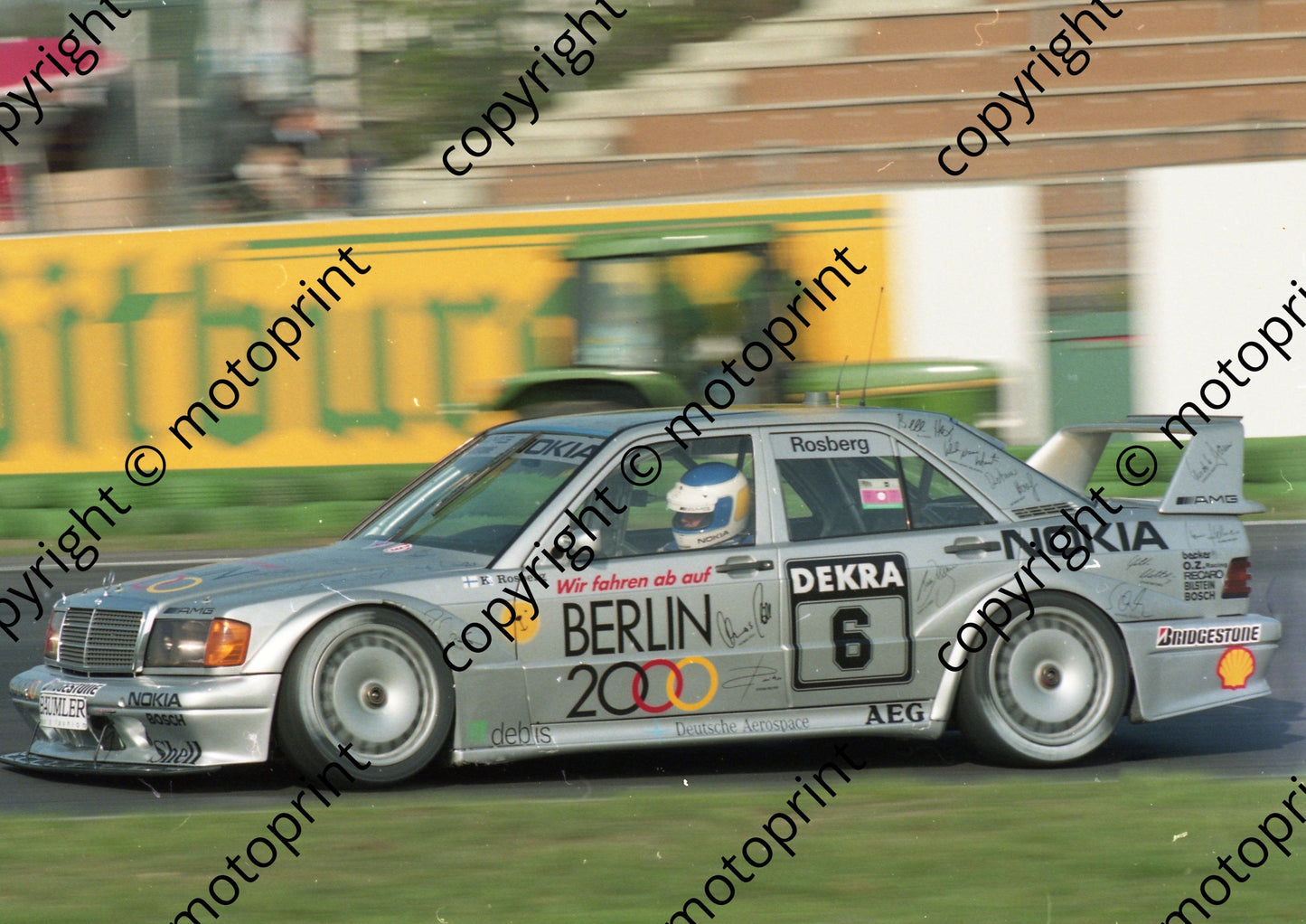 1992 Hockenheim DTM 6 Keke Rosberg Mercedes 190E (Watling Photo)(39)